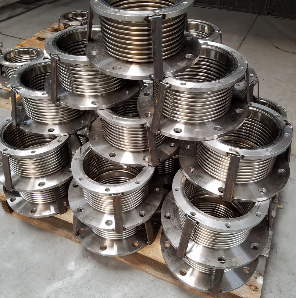 10" MTU exhaust expansion joints with integral floating flanges and multi-ply high performance bellows